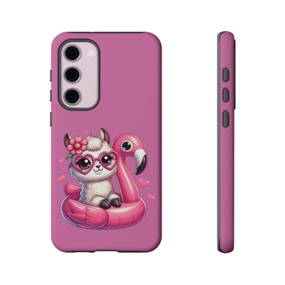 Cute Animal Phone Case, Phone Cover for Kids, Gift for Animal Lovers, Summer Vibes Accessory, Trendy Pink Case
