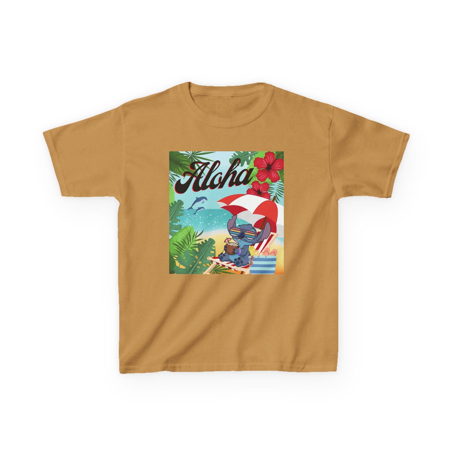 Aloha Paradise Kids Tee, Summer Shirt, Beachwear, Vacation Gift, Nature Lover Gift, Tropical Vibes, Kids Summer Fashion