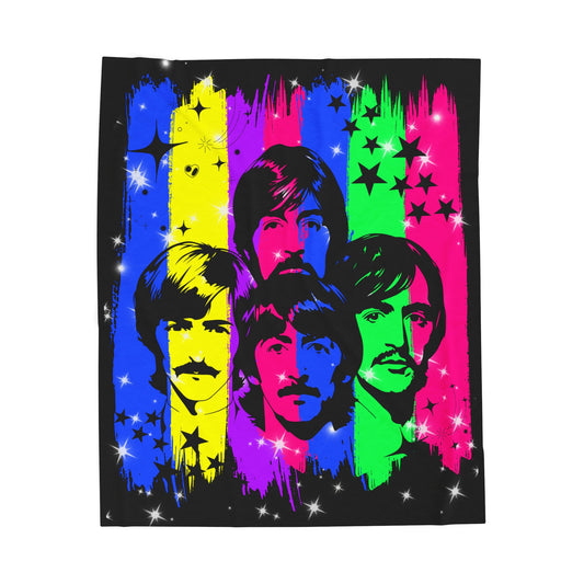 Vibrant Beatles-Inspired Velveteen Plush Blanket | Cozy Throw for Music Lovers, Home Decor, Gift for Concert Fans, Retro Decor, [...]