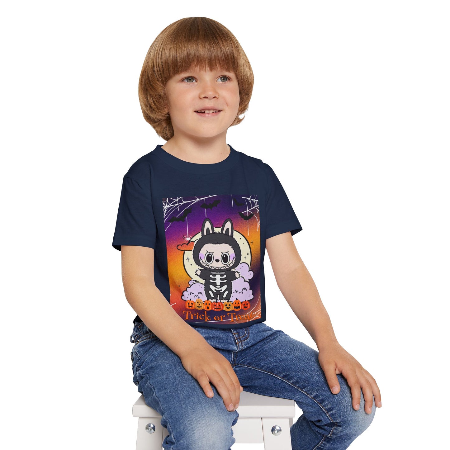 Halloween Toddler T-Shirt - Cute Trick or Treat Skeleton Bunny, Kids Halloween Costume Tee, Spooky Fun for Toddlers, Kids Holiday [...]
