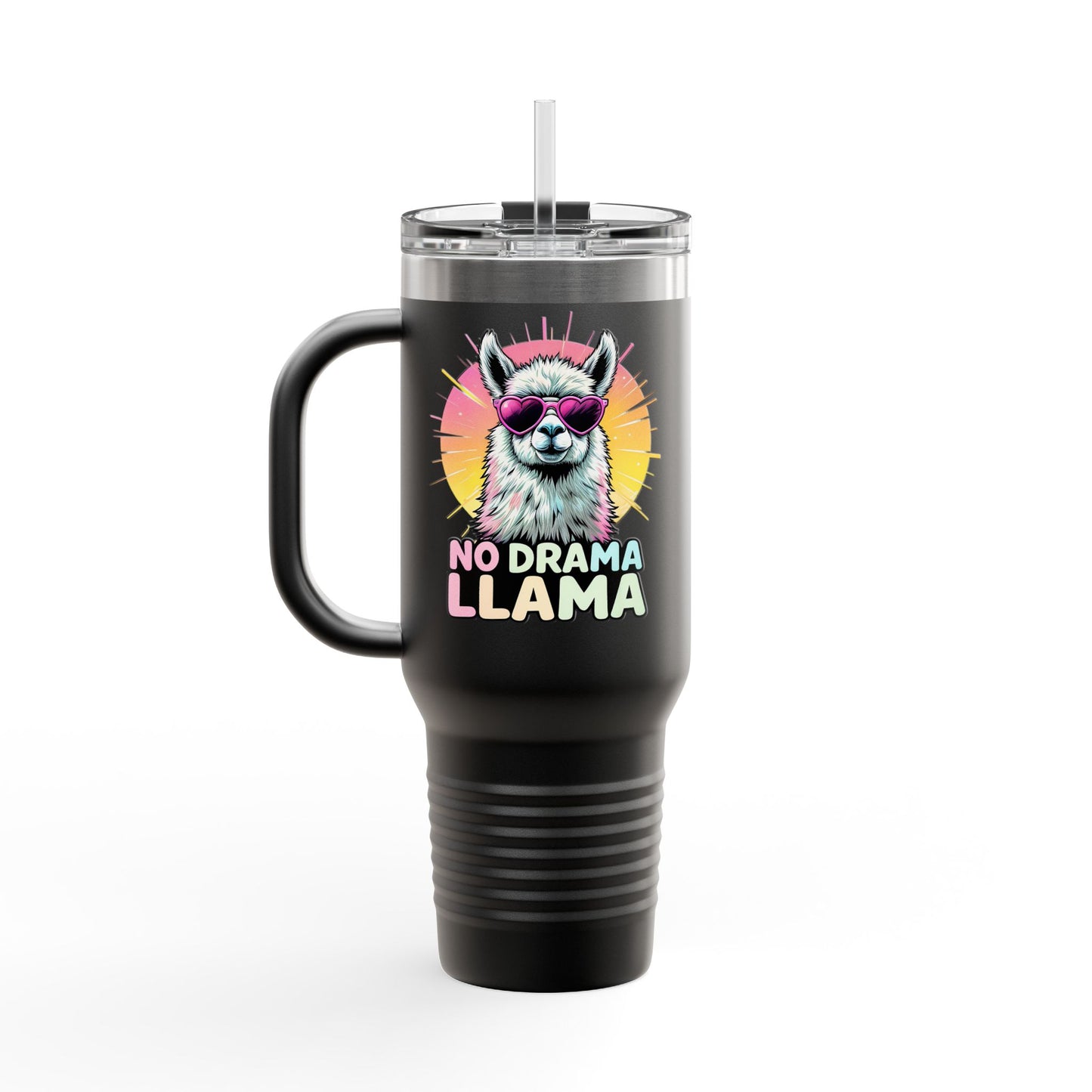No Drama Llama Insulated Travel Mug, 40oz - Fun, Colorful Drinkware for Llama Lovers, Perfect Gift for Birthdays, Travel, or Camping, [...]