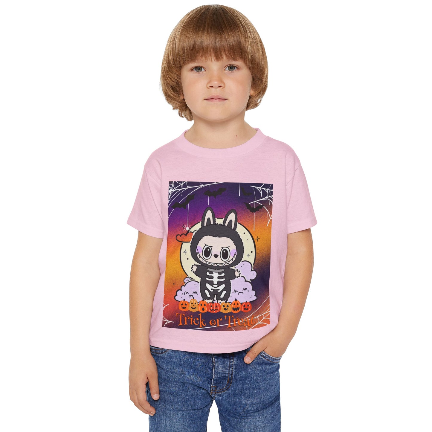 Halloween Toddler T-Shirt - Cute Trick or Treat Skeleton Bunny, Kids Halloween Costume Tee, Spooky Fun for Toddlers, Kids Holiday [...]