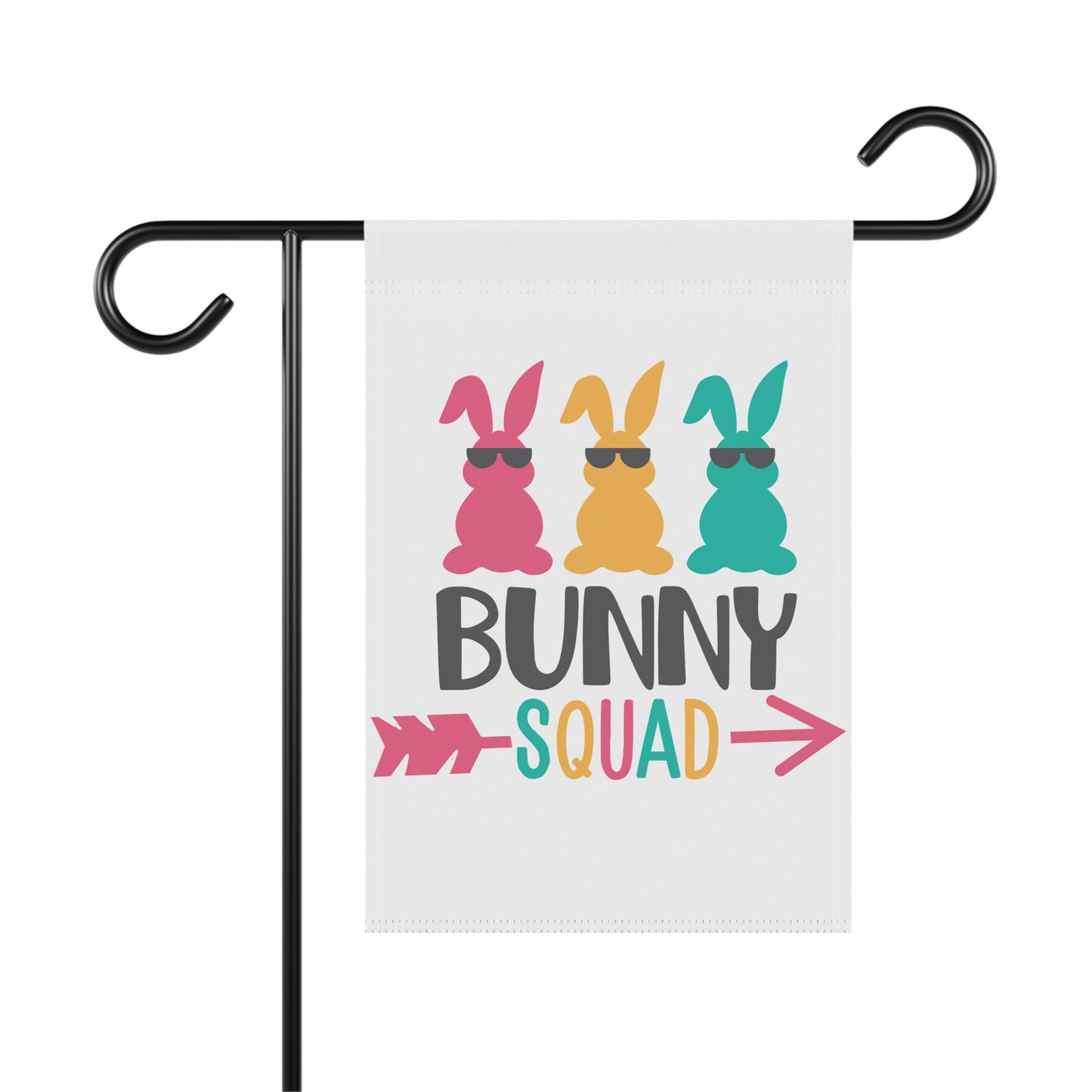 Bunny Squad Garden Banner, Funny Spring Decor, Easter Yard Sign, Outdoor Easter Decoration, Cute Garden Flag