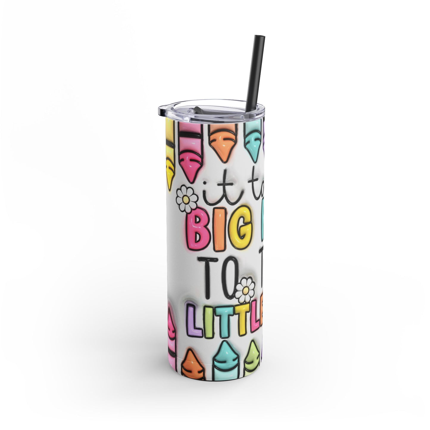 Colorful Teacher's Tumbler, Motivational Drinkware for Educators, Inspirational Gift for Teachers, School Supplies, Classroom Essentials