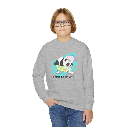 Youth Crewneck Sweatshirt - Back to School Panda, Cute Sweatshirt for Kids, Cozy Back to School Gift, Adorable Animal Design, Cute [...]
