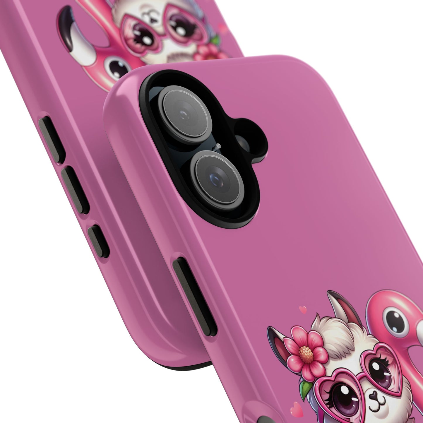 Cute Animal Phone Case, Phone Cover for Kids, Gift for Animal Lovers, Summer Vibes Accessory, Trendy Pink Case