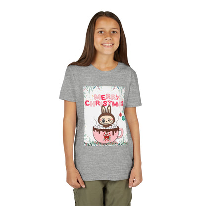 Christmas Bunny Youth Tee, Merry Christmas Shirt, Cute Holiday T-Shirt, Kids Christmas Apparel, Festive Youth Shirt