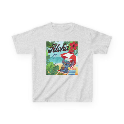Aloha Paradise Kids Tee, Summer Shirt, Beachwear, Vacation Gift, Nature Lover Gift, Tropical Vibes, Kids Summer Fashion