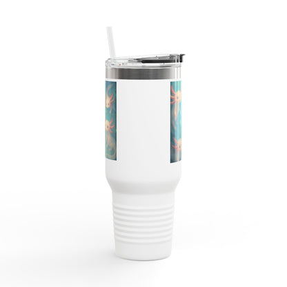 Whimsical Insulated Travel Mug, 40oz - Cute Creatures Design for Coffee Lovers, Travel, Gifts, Birthday, Nature Enthusiasts, Fun Mugs