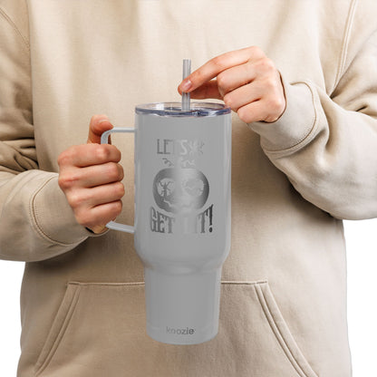 Personalized Insulated Tumbler with Lid, 40oz - Perfect for Parties, Gifts, Travel, Halloween, Get Lit Design