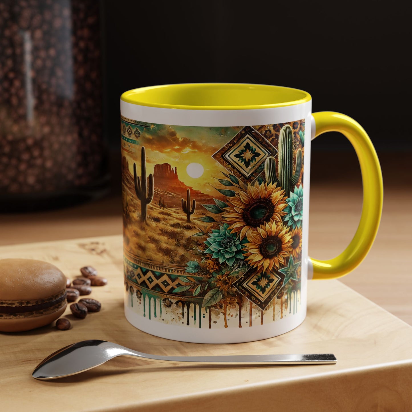 Desert Sunset Coffee Mug with Cacti and Sunflowers, Boho Mug, Gift for Nature Lovers, Coffee Lovers Gift, Southwestern Decor, Unique [...]