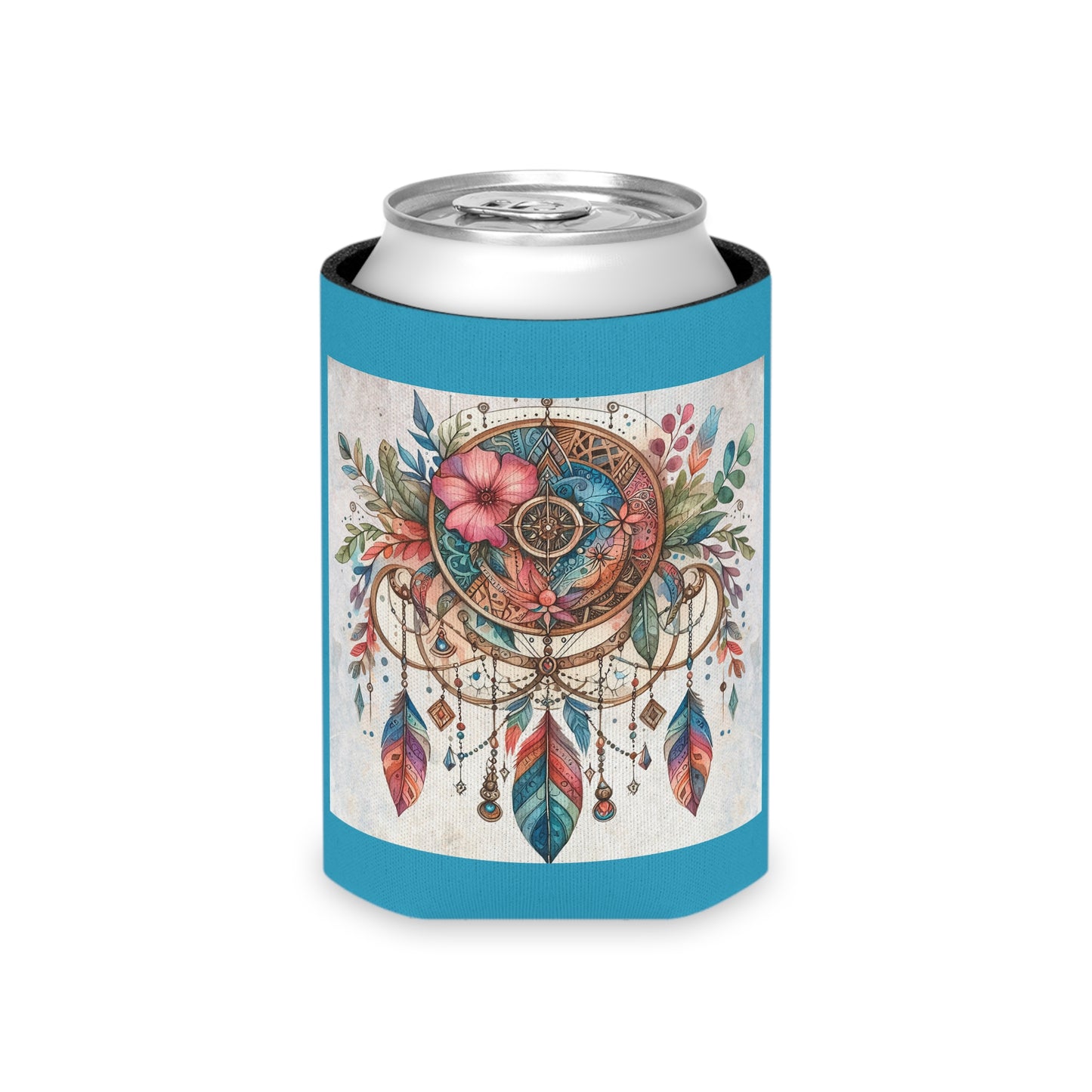 Dreamcatcher Can Cooler - Bohemian Beverage Holder, Perfect for Parties, Festivals, Outdoor Fun, Gifts for Nature Lovers, Summer Vibes
