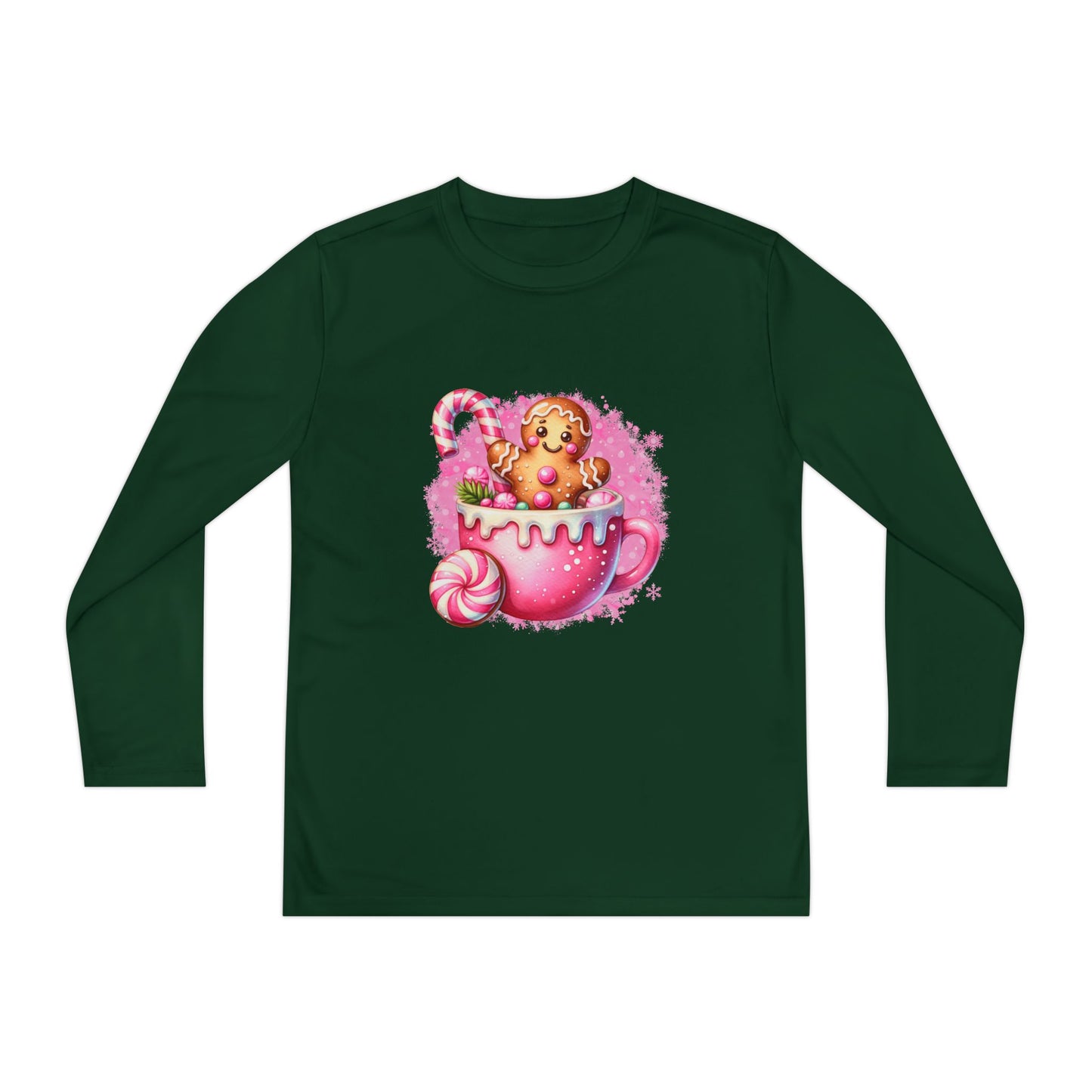 Youth Long Sleeve Holiday Tee - Cute Gingerbread Design, Perfect for Christmas, Winter Celebrations, Gift for Kids, Festive Wear, [...]