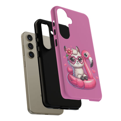 Cute Animal Phone Case, Phone Cover for Kids, Gift for Animal Lovers, Summer Vibes Accessory, Trendy Pink Case