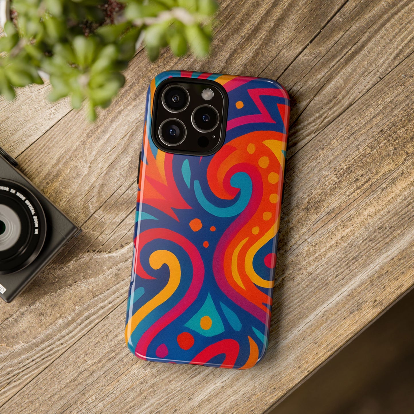 Vibrant Phone Case - Colorful Tough Case, Protective Cover, Unique Design, Trendy Gift, Phone Accessory