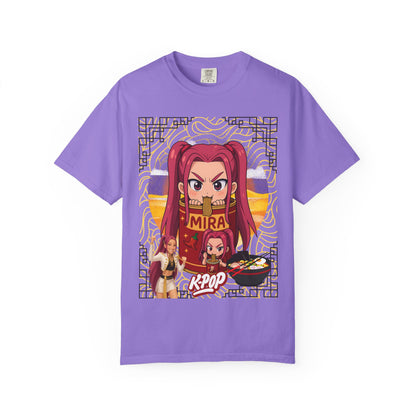 K-Pop Inspired Garment-Dyed T-Shirt, Trendy Streetwear, Anime Fan Apparel, Casual Wear, Gifts for Music Lovers