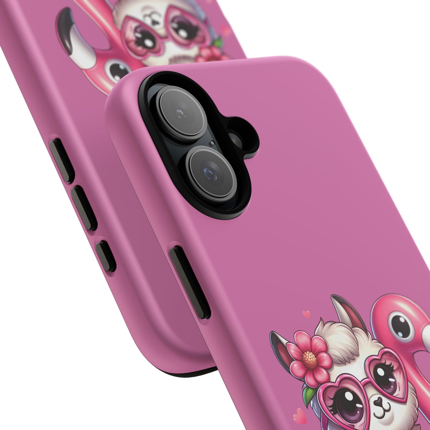 Cute Animal Phone Case, Phone Cover for Kids, Gift for Animal Lovers, Summer Vibes Accessory, Trendy Pink Case