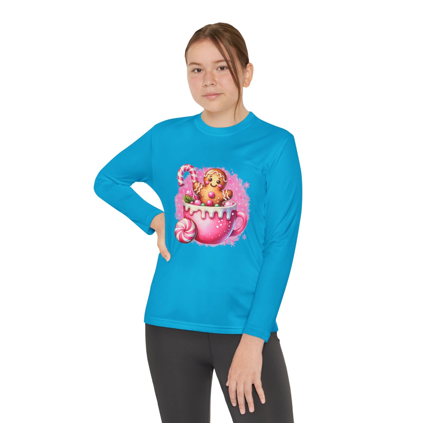 Youth Long Sleeve Holiday Tee - Cute Gingerbread Design, Perfect for Christmas, Winter Celebrations, Gift for Kids, Festive Wear, [...]