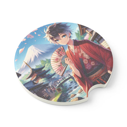 Vintage Japanese Landscape Car Coaster, Stylish Soapstone Drink Holder, Unique Auto Accessory, Perfect Gift for Car Lovers, Scenic [...]