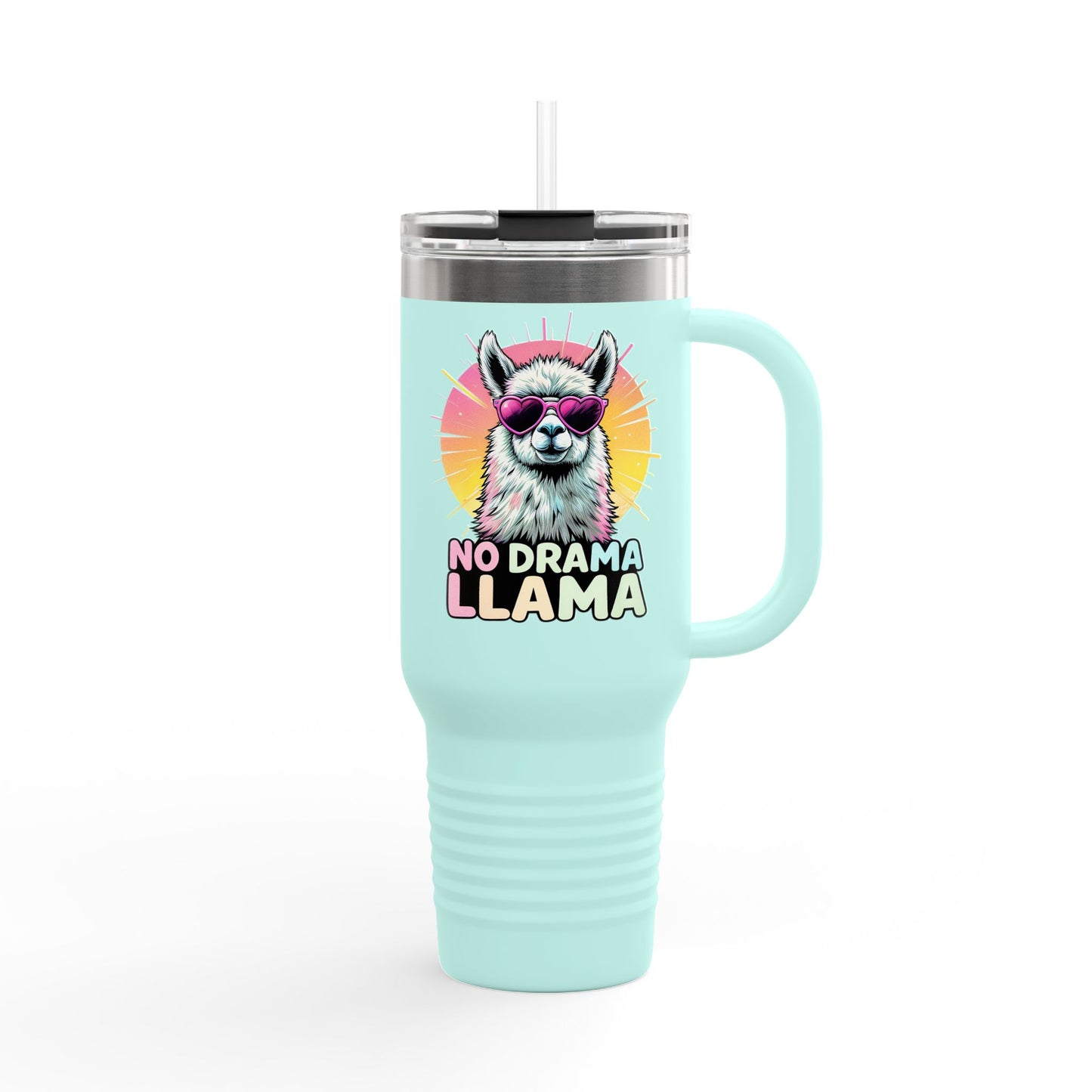 No Drama Llama Insulated Travel Mug, 40oz - Fun, Colorful Drinkware for Llama Lovers, Perfect Gift for Birthdays, Travel, or Camping, [...]