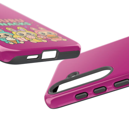 Cute Character Phone Case - Labubus & Snacks, Kawaii Accessories, Gift for Food Lovers, Fun Phone Cover, Cute Tech Gear
