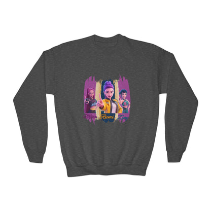 Vibrant Youth Crewneck Sweatshirt with Colorful Designs, Cozy Pullover for Kids, Unisex Sweatshirt, Great for Gifts, Cool Streetwear