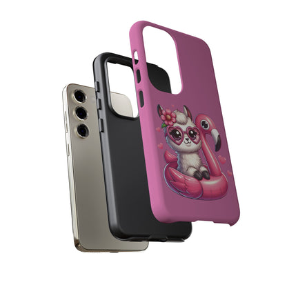 Cute Animal Phone Case, Phone Cover for Kids, Gift for Animal Lovers, Summer Vibes Accessory, Trendy Pink Case