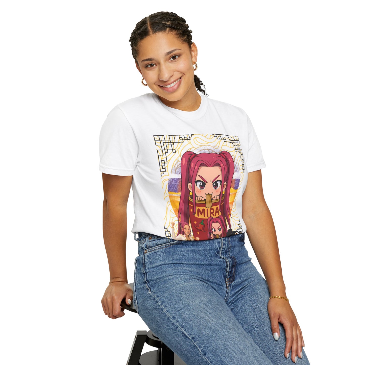 K-Pop Inspired Garment-Dyed T-Shirt, Trendy Streetwear, Anime Fan Apparel, Casual Wear, Gifts for Music Lovers