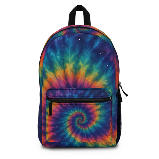 Colorful Tie-Dye Backpack for School, Travel, Festivals, Gift for Teens, Retro Style, Stylish Bag for Every Occasion