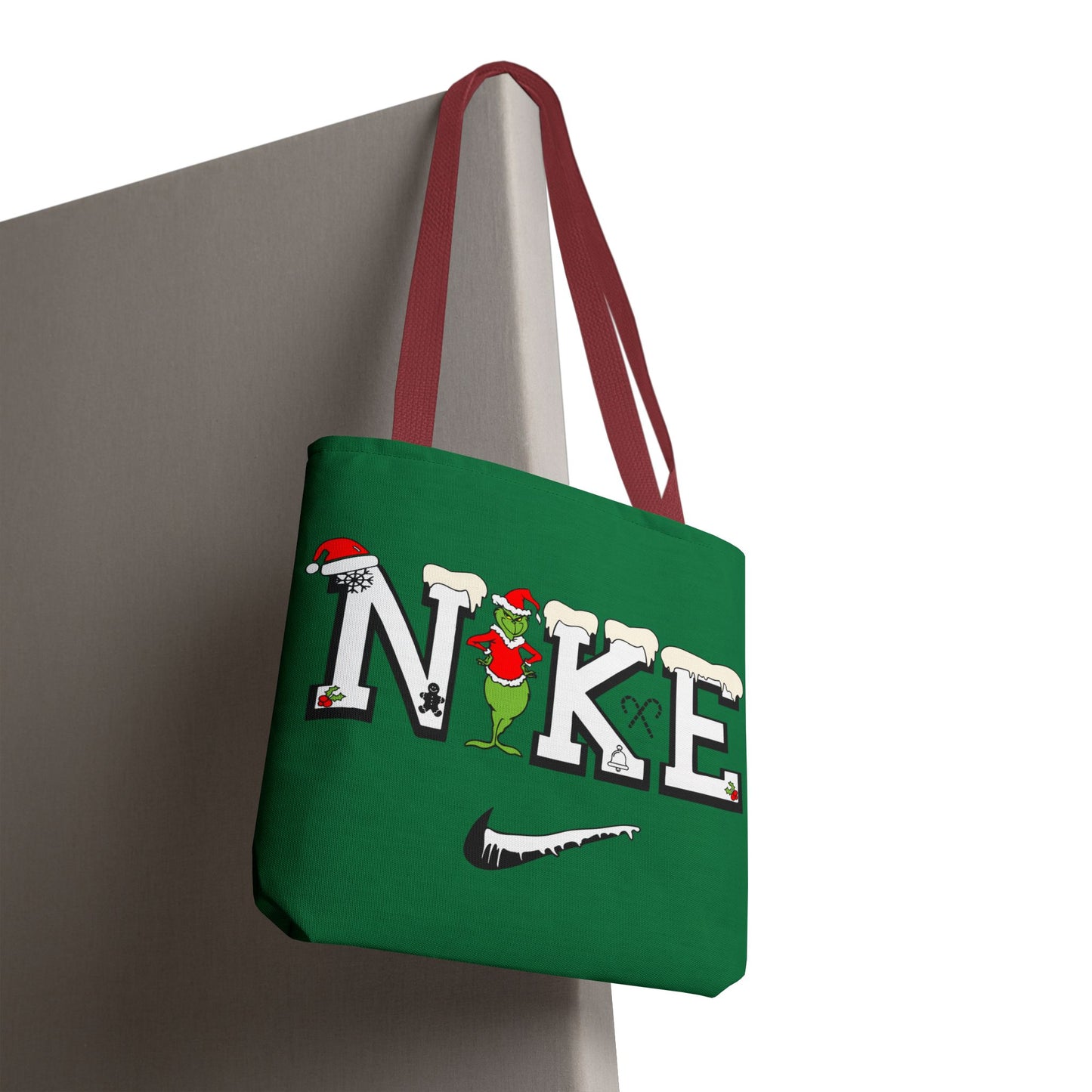 Whimsical Christmas Tote Bag, Grinch Design, Holiday Shopping, Gift Bag, Eco-Friendly, Merry Christmas Decor