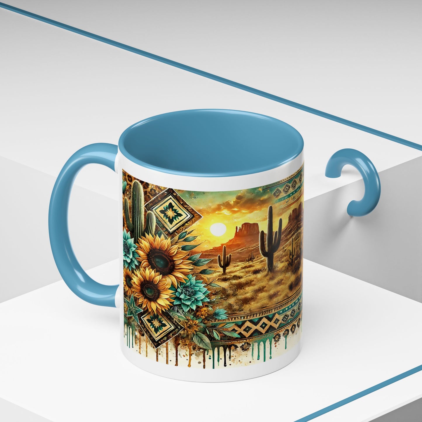 Desert Sunset Coffee Mug with Cacti and Sunflowers, Boho Mug, Gift for Nature Lovers, Coffee Lovers Gift, Southwestern Decor, Unique [...]
