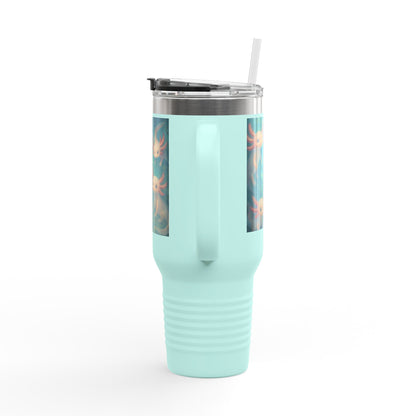 Whimsical Insulated Travel Mug, 40oz - Cute Creatures Design for Coffee Lovers, Travel, Gifts, Birthday, Nature Enthusiasts, Fun Mugs