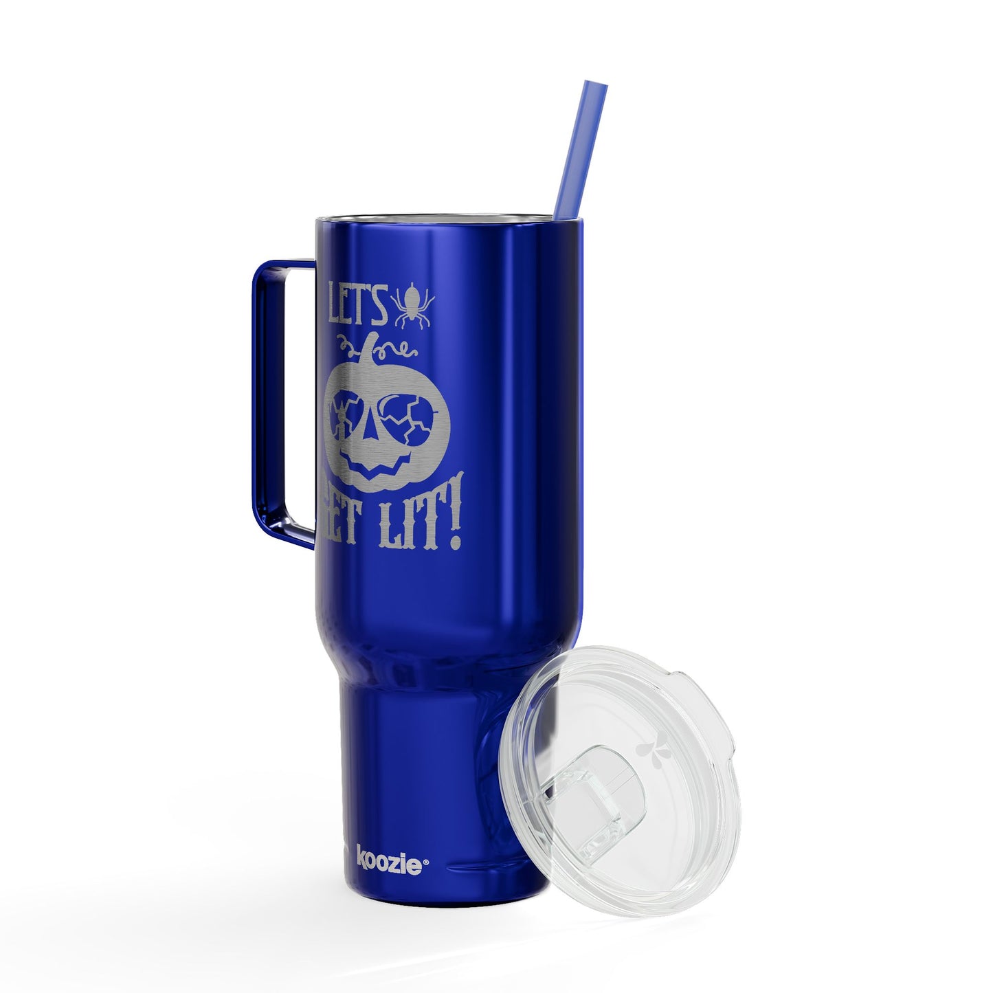 Personalized Insulated Tumbler with Lid, 40oz - Perfect for Parties, Gifts, Travel, Halloween, Get Lit Design