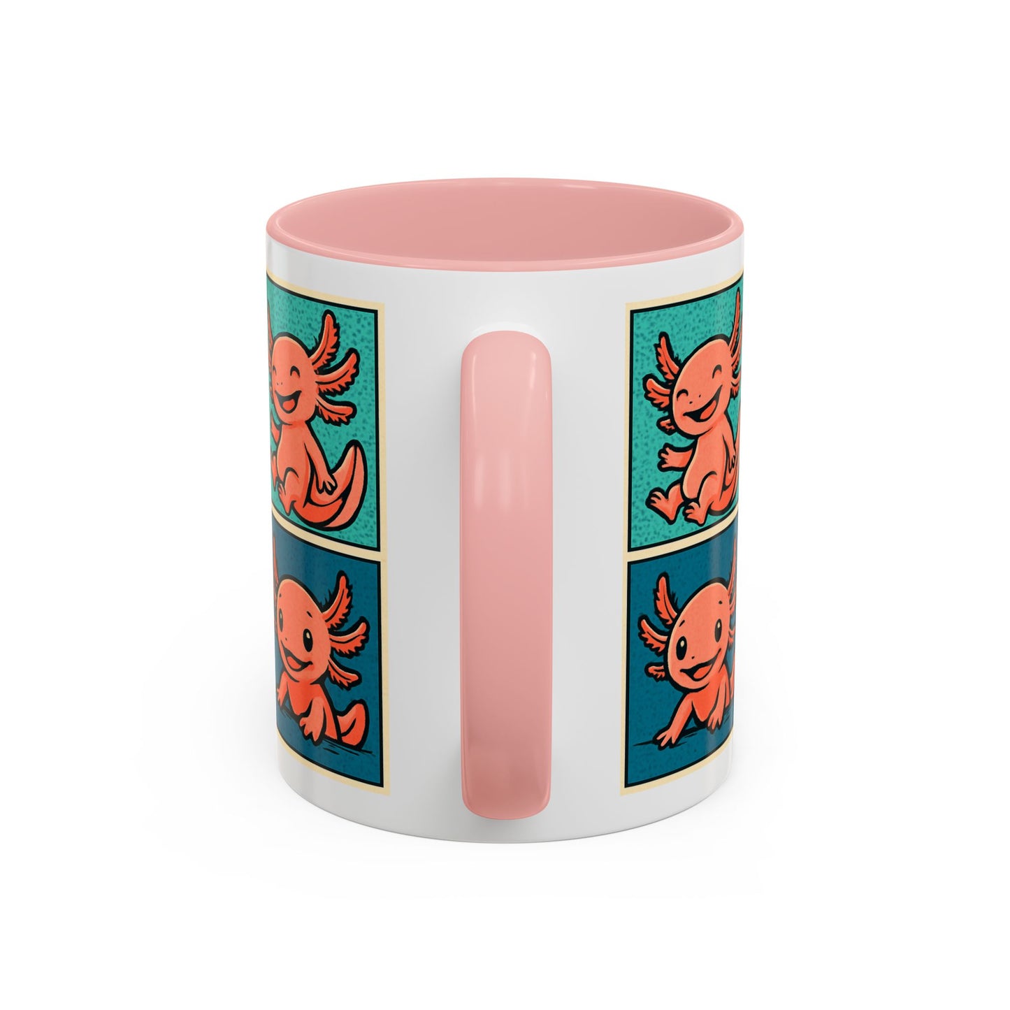 Cute Axolotl Coffee Mug, Fun Animal Mug, Colorful Drinking Cup, Gift for Kids, Office Mug, Aquarium Lover's Cup