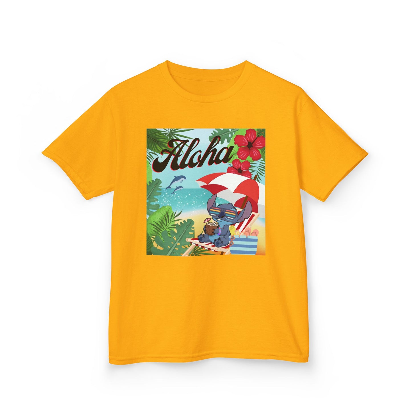 Aloha Paradise Kids Tee, Summer Shirt, Beachwear, Vacation Gift, Nature Lover Gift, Tropical Vibes, Kids Summer Fashion