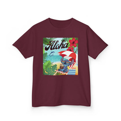 Aloha Paradise Kids Tee, Summer Shirt, Beachwear, Vacation Gift, Nature Lover Gift, Tropical Vibes, Kids Summer Fashion