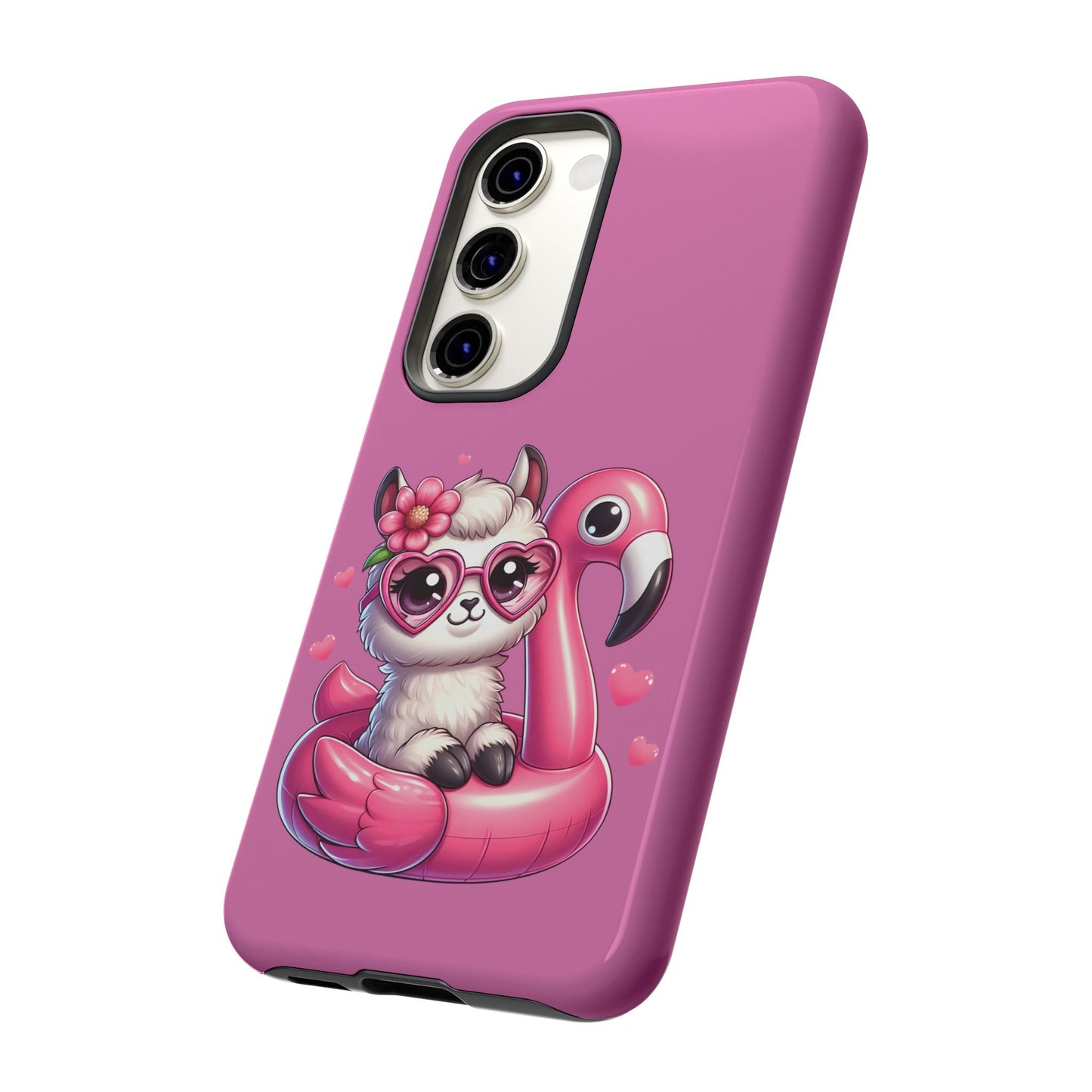 Cute Animal Phone Case, Phone Cover for Kids, Gift for Animal Lovers, Summer Vibes Accessory, Trendy Pink Case
