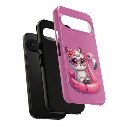Cute Animal Phone Case, Phone Cover for Kids, Gift for Animal Lovers, Summer Vibes Accessory, Trendy Pink Case