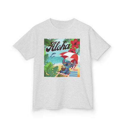 Aloha Paradise Kids Tee, Summer Shirt, Beachwear, Vacation Gift, Nature Lover Gift, Tropical Vibes, Kids Summer Fashion