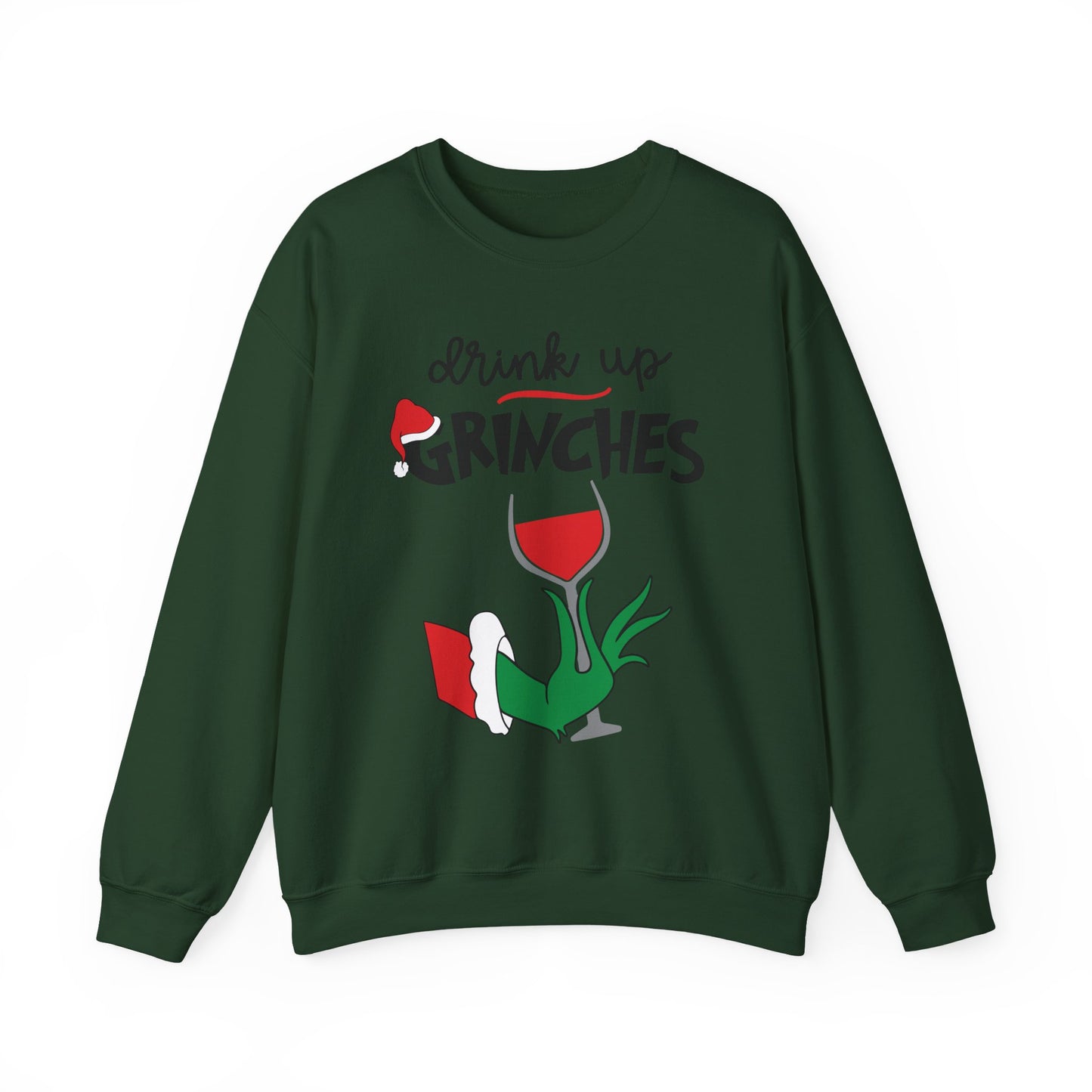 Festive Grinch Sweatshirt, Cozy Holiday Apparel, Funny Christmas Gift, Unisex Crewneck, Seasonal Loungewear, Winter Fashion