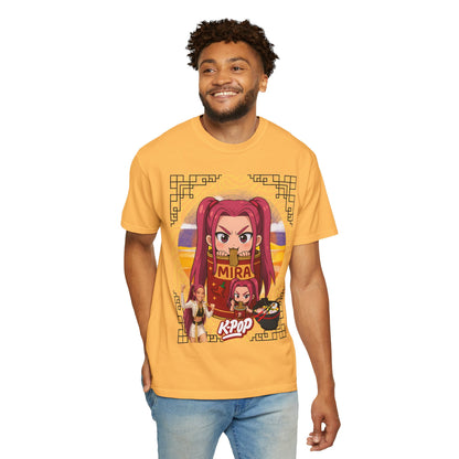 K-Pop Inspired Garment-Dyed T-Shirt, Trendy Streetwear, Anime Fan Apparel, Casual Wear, Gifts for Music Lovers