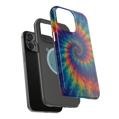 Colorful Tie-Dye Magnetic Phone Cases, Boho Phone Accessories, Unique Gift for Teens, Vibrant Phone Cover for Festivals, Summer Vibes