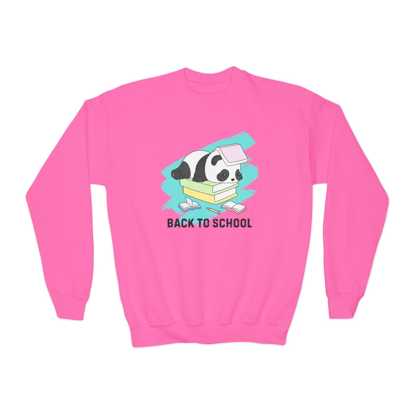 Youth Crewneck Sweatshirt - Back to School Panda, Cute Sweatshirt for Kids, Cozy Back to School Gift, Adorable Animal Design, Cute [...]
