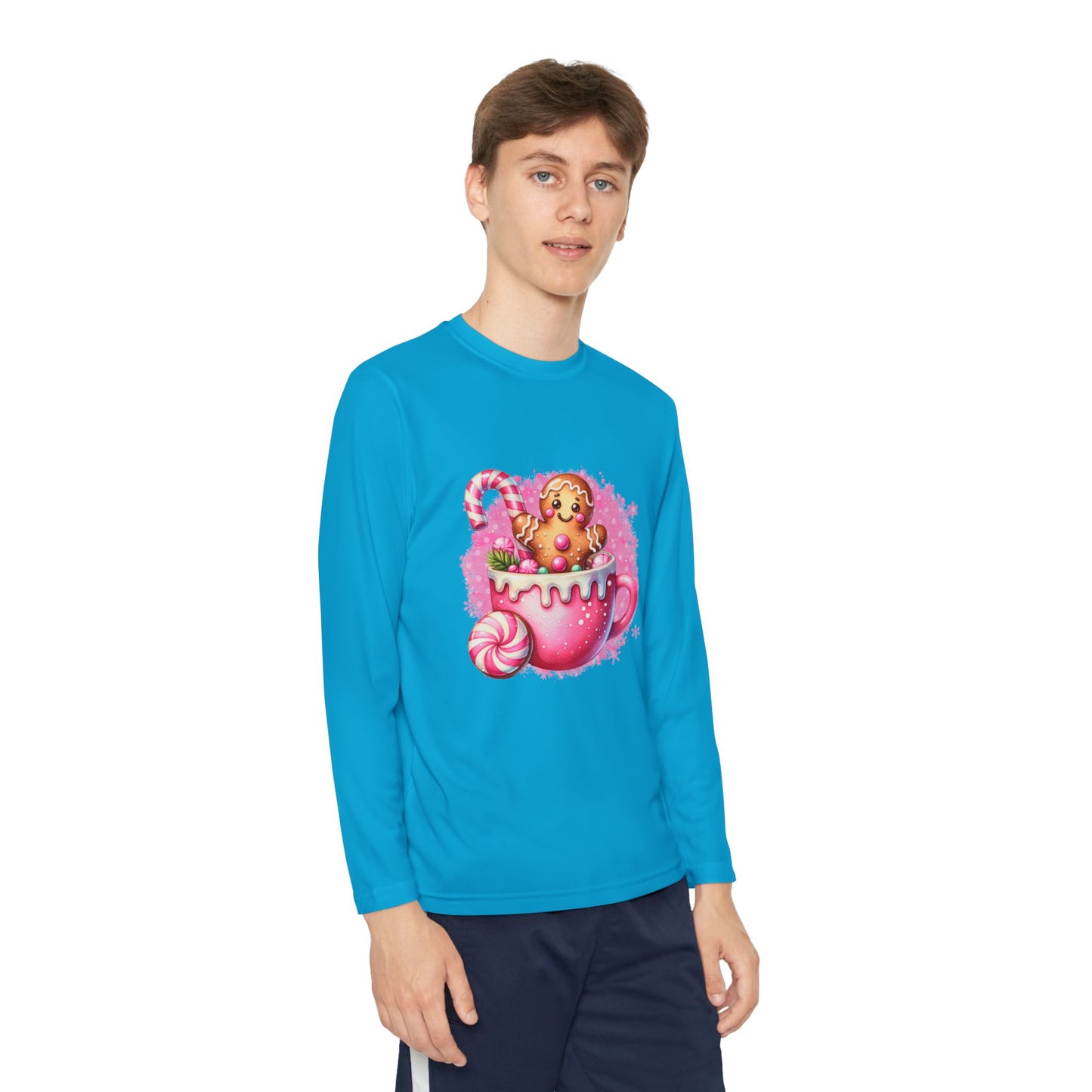 Youth Long Sleeve Holiday Tee - Cute Gingerbread Design, Perfect for Christmas, Winter Celebrations, Gift for Kids, Festive Wear, [...]