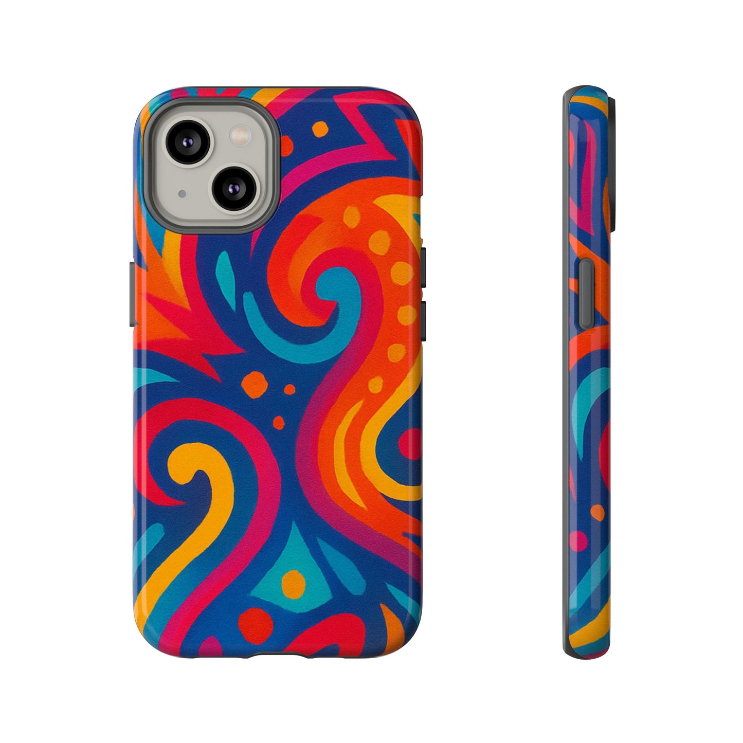 Vibrant Phone Case - Colorful Tough Case, Protective Cover, Unique Design, Trendy Gift, Phone Accessory