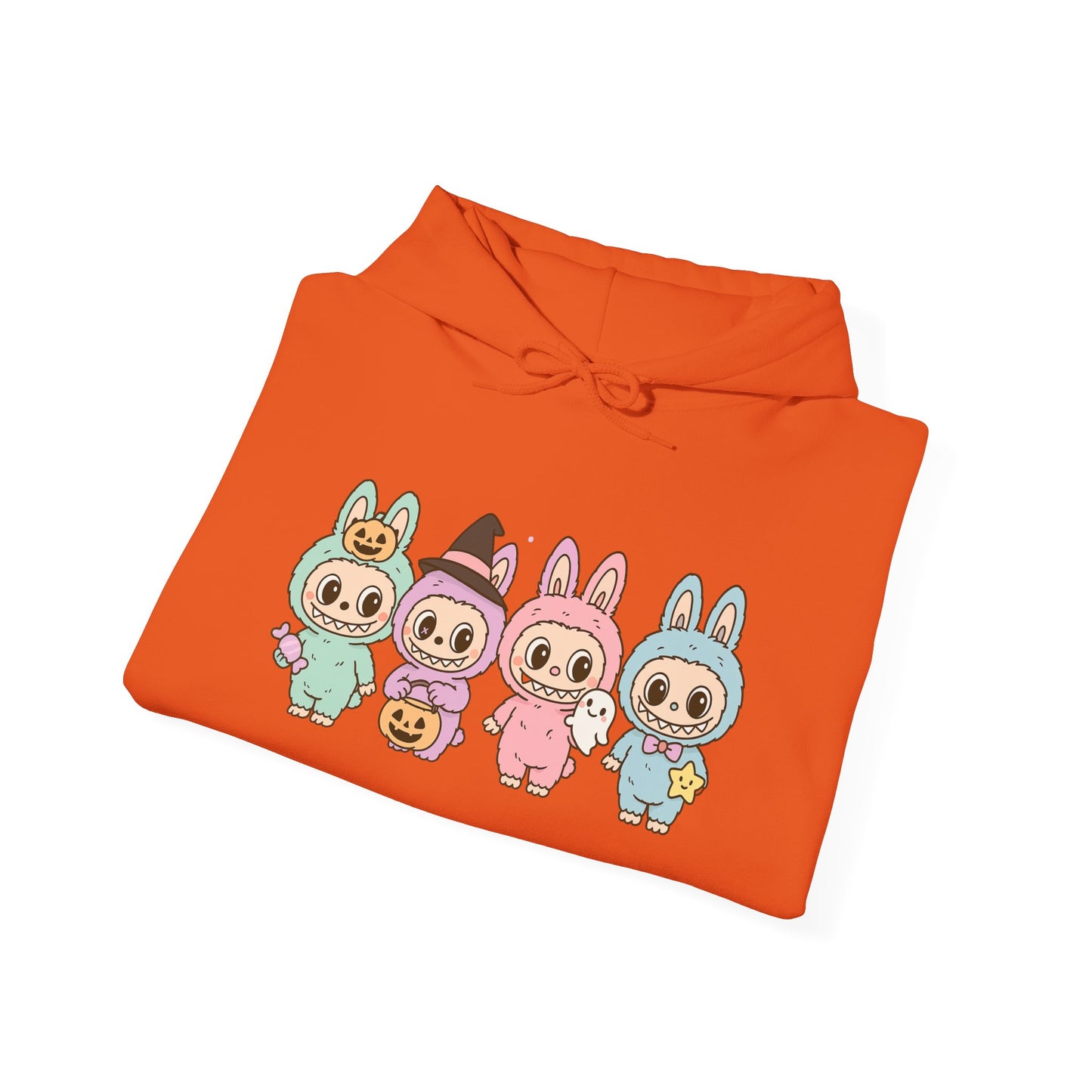 Cute Bunny-Themed Unisex Hoodie, Cozy Animal Sweatshirt for Halloween, Gift for Animal Lovers, Casual Cute Apparel, Funny Graphic Sweatshirt