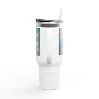 Whimsical Insulated Travel Mug, 40oz - Cute Creatures Design for Coffee Lovers, Travel, Gifts, Birthday, Nature Enthusiasts, Fun Mugs
