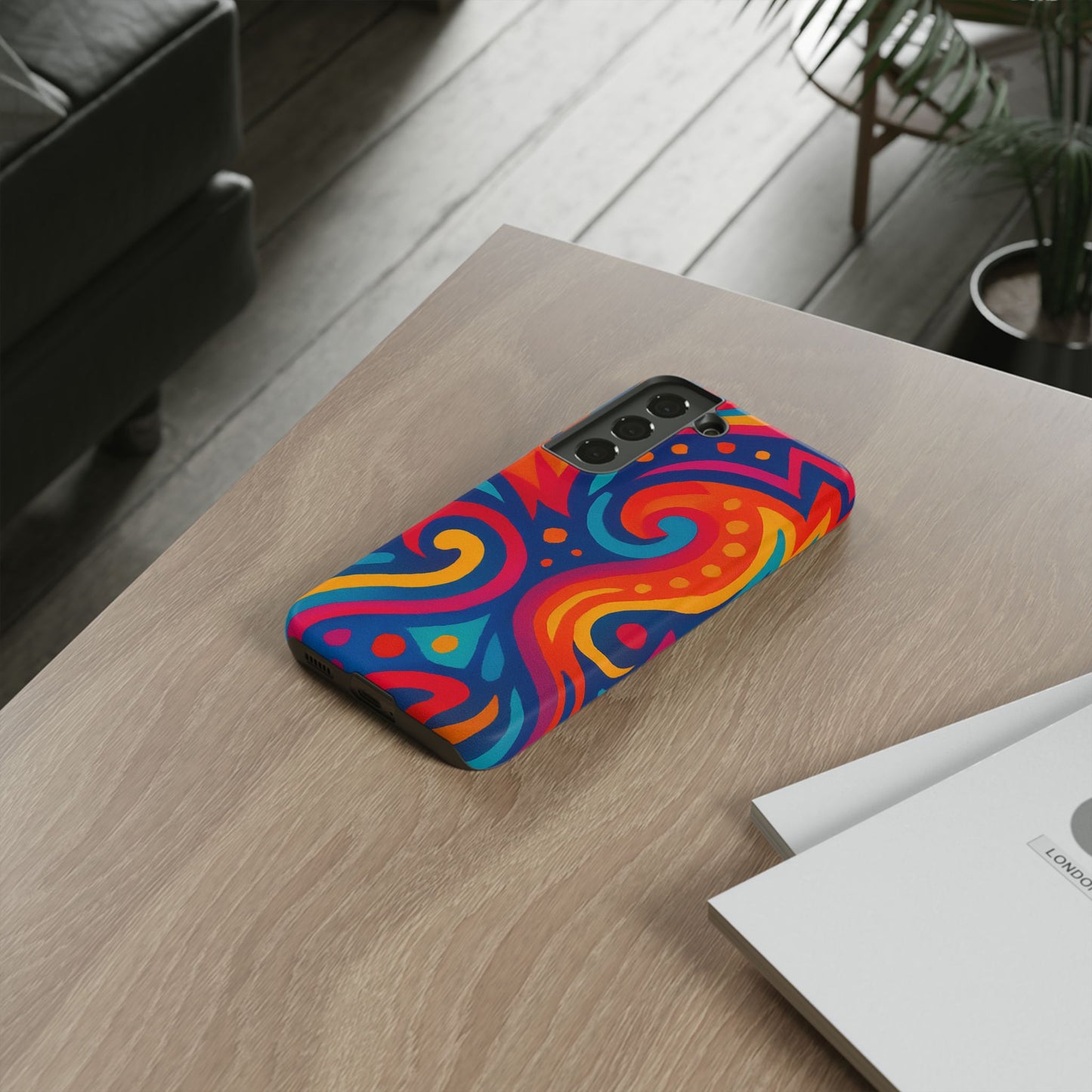 Vibrant Phone Case - Colorful Tough Case, Protective Cover, Unique Design, Trendy Gift, Phone Accessory