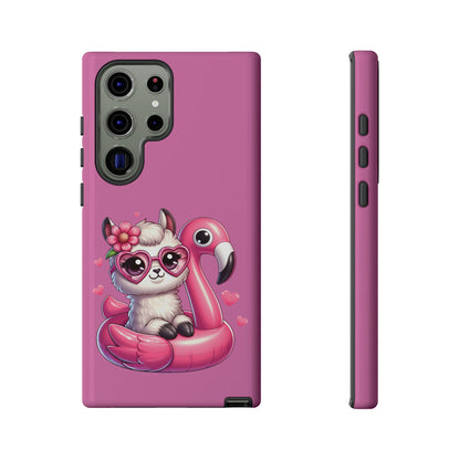 Cute Animal Phone Case, Phone Cover for Kids, Gift for Animal Lovers, Summer Vibes Accessory, Trendy Pink Case