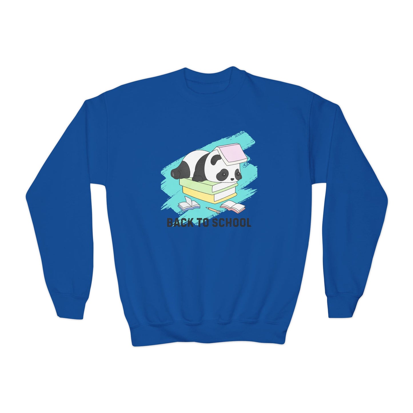 Youth Crewneck Sweatshirt - Back to School Panda, Cute Sweatshirt for Kids, Cozy Back to School Gift, Adorable Animal Design, Cute [...]